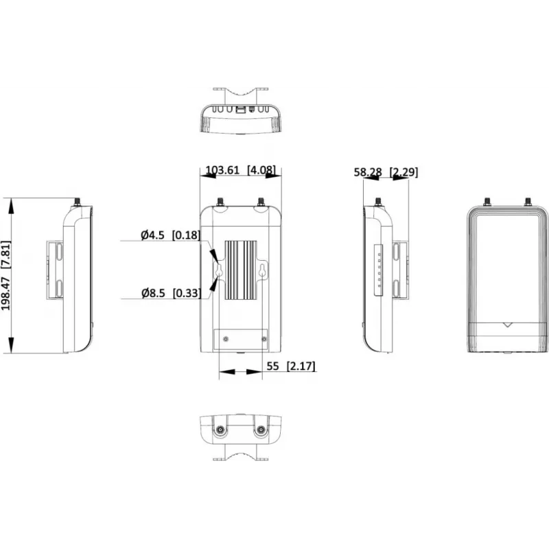 Hikvision DS-3WFB-EI-5ACG bridge WLAN outdoor 5GHz (300Mbps, 16dBi, IP65)