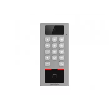 Hikvision DS-K1T502DBWX-C terminale di controllo accessi con impronta digitale, carta Mifare, PIN