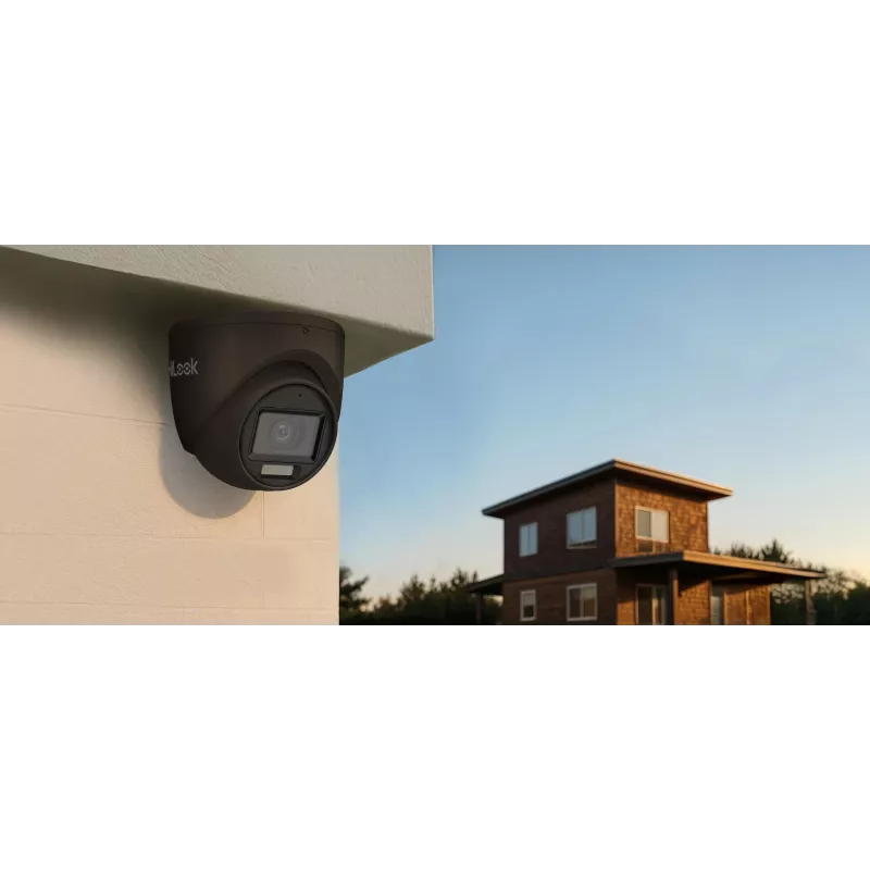 Hikvision Hilook TVI-T8M-20DL Telecamera dome 4-in-1 8MP, nero, 2,8 mm