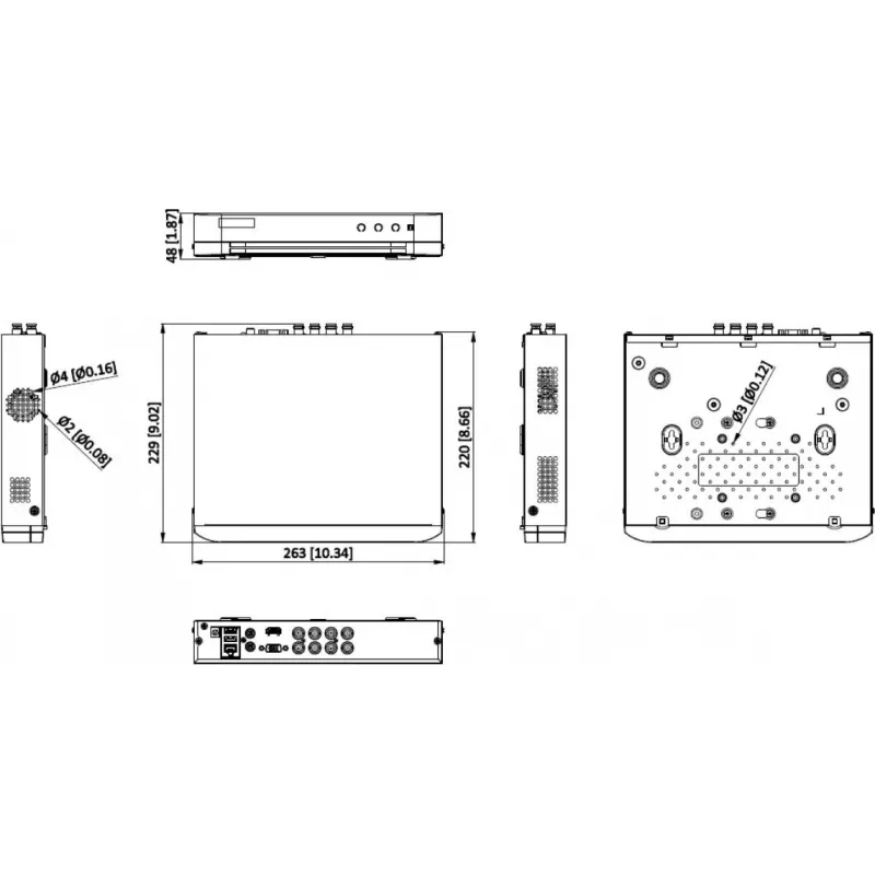 Hikvision iDS-7208HQHI-M1/T DVR ibrido 5-in-1 AcuSense 8 canali