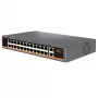 HISMART switch di rete PoE+ 24 porte con 2 porte uplink Gigabit, budget 300W, montaggio a rack