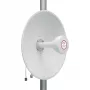HISMART TV993499 5G/LTE/CBRS 2x2 MIMO antenna direzionale a parabola, 1,7-4,2 GHz, 17/19 dBi, doppia polarizzazione, 2x N femmina, bianca