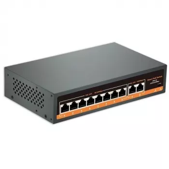 HISMART Switch PoE 100Mbps 8 porte + 2G Uplink