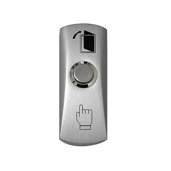 HISMART TV993871 pulsante apriporta, lega di zinco, NO/COM, montaggio a parete, argento