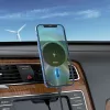 Hoco CA91 supporto auto magnetico Magic con ricarica wireless rapida, 15W, grigio