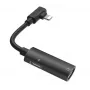 Hoco Cavo doppio Lightning Convertitore audio da Lightning a jack cuffie + connettore di ricarica Lightning nero