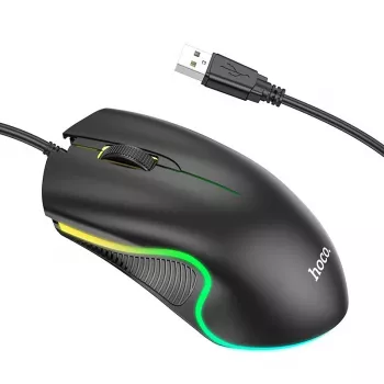 Hoco GM19 Enjoy Gaming Mouse cablato luminoso nero