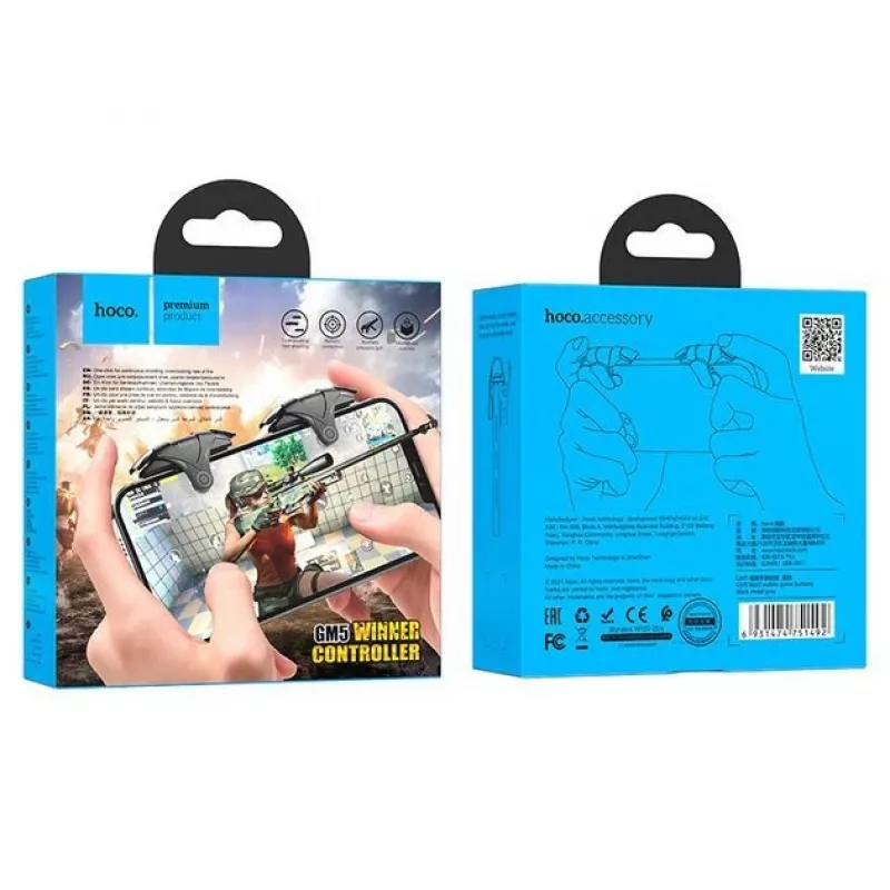 Hoco GM5 Wolf pulsanti per gaming mobile nero grigio