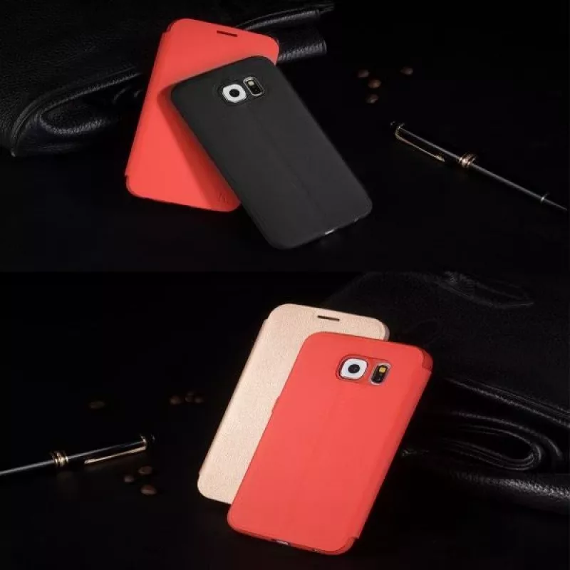 Hoco Juice Series custodia flip Nappa per Samsung Galaxy Note 5, nera