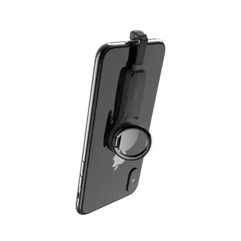 Hoco Lightning a 2 x Lightning + anello supporto nero