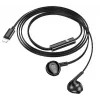 Auricolari universali Hoco M115 Sagacious con microfono, nero