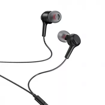 Hoco M78 cuffie in-ear con filo e microfono, jack 3,5 mm, nero