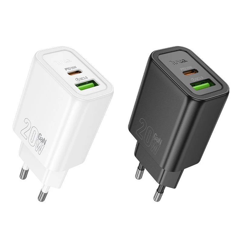 Hoco N61 Gentle Caricabatterie PD20W+QC3.0 (EU) Nero