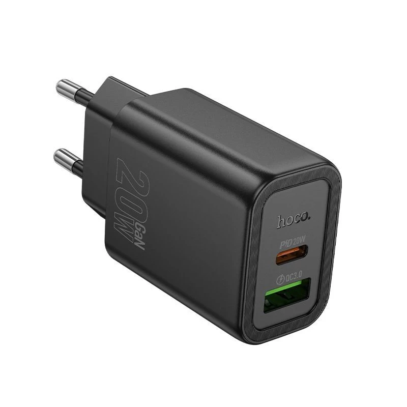 Hoco N61 Gentle Caricabatterie PD20W+QC3.0 (EU) Nero