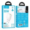 Hoco N61 Caricabatterie Gentle PD20W+QC3.0 (EU) bianco