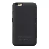 Custodia batteria ultra-sottile Hoco 3000mAh con cover in pelle per Apple iPhone 6/6S nera
