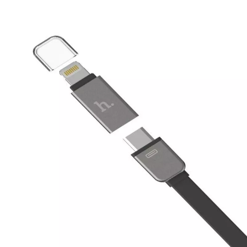 Hoco Cavo universale UCL01 multifunzione Apple + Micro USB argento 1,2 m