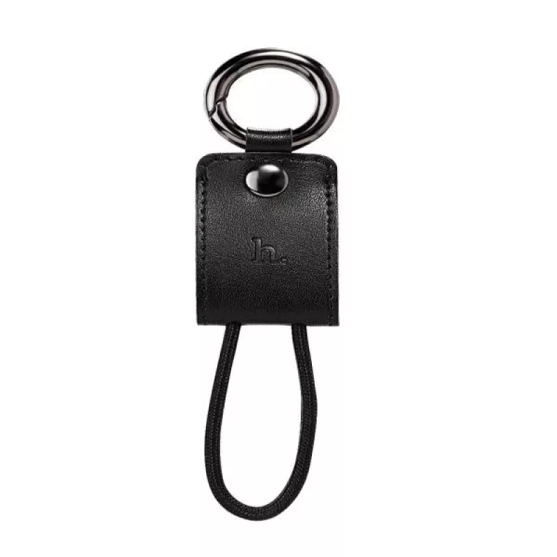 Hoco UPL19 Cavo di ricarica portachiavi per Apple iPhone, Lightning, nero, 0,15 m