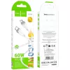 Hoco X109 Energy Cavo dati e ricarica in silicone 60W USB-C a USB-C 1m bianco