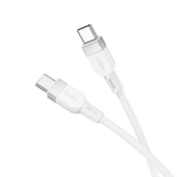 Hoco X109 Energy Cavo dati e ricarica in silicone 60W USB-C a USB-C 1m bianco