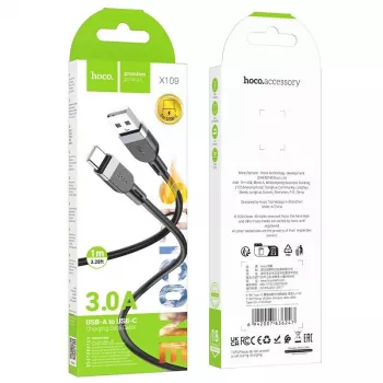 Hoco X109 Cavo dati e ricarica in silicone Energy USB-A a USB-C 1m nero
