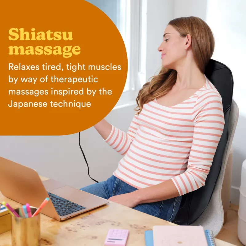 Homedics SBM-65H-EU Shiatsu Experience massaggiatore per la schiena + calore