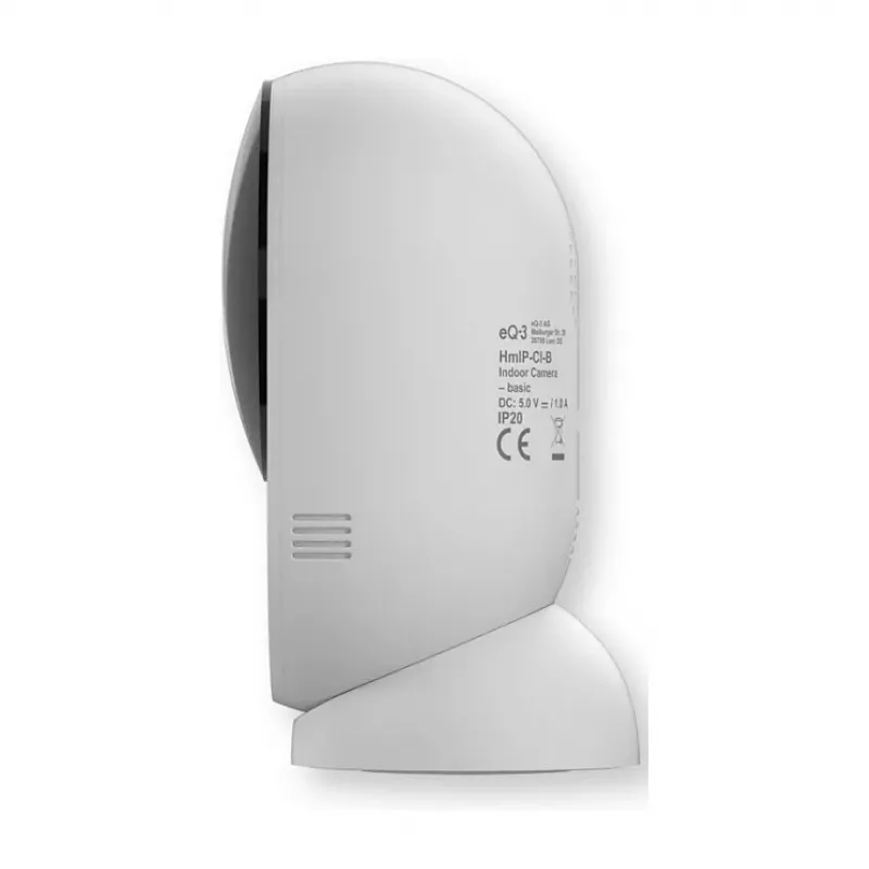 Homematic IP Indoor Camera basic (HmIP-CI-B) – Telecamera di sicurezza Wi-Fi 3 MP, bianco/nero