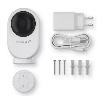 Homematic IP Indoor Camera plus (HmIP-CI-PL) - telecamera di sicurezza WLAN 4MP, bianco