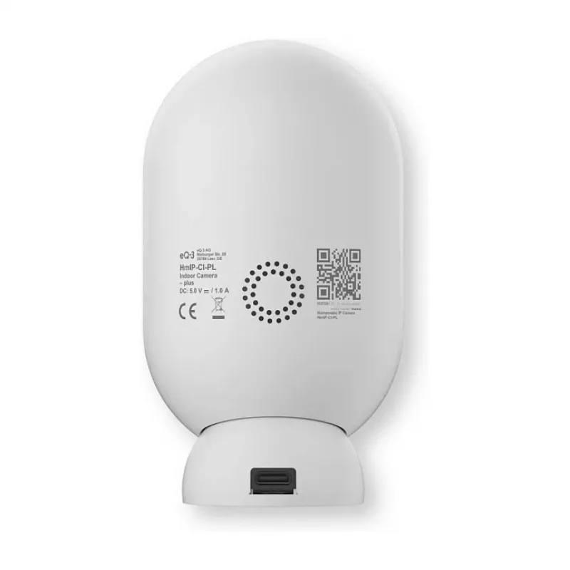 Homematic IP Indoor Camera plus (HmIP-CI-PL) - telecamera di sicurezza WLAN 4MP, bianco