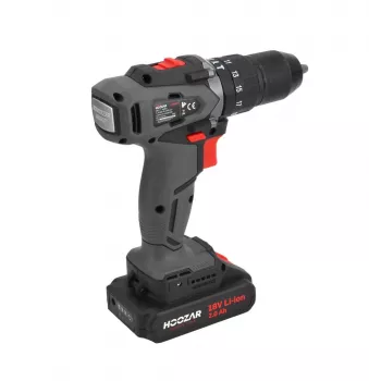 HOOZAR CD45BL-D2 Trapano avvitatore a batteria, 18V, 2x2.0Ah, 45Nm