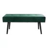 House Nordic Panchina con rivestimento in velluto verde 100x35x44