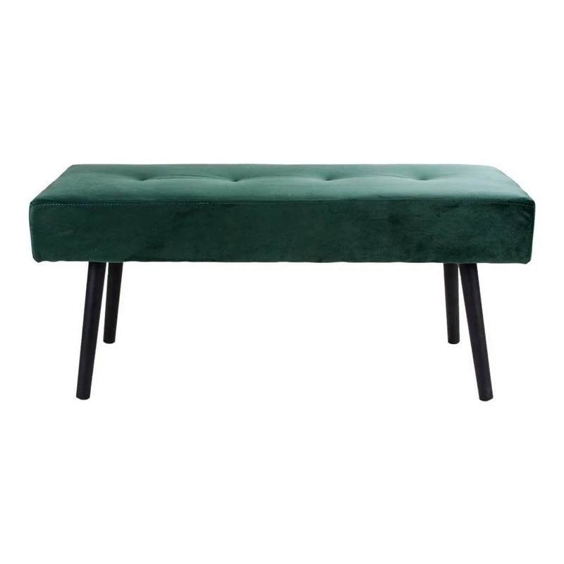 House Nordic Panchina con rivestimento in velluto verde 100x35x44