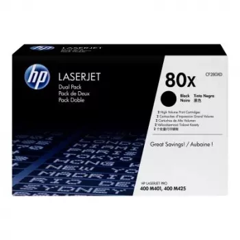 HP 80X cartuccia toner nero alta resa confezione doppia (CF280XD) - originale HP