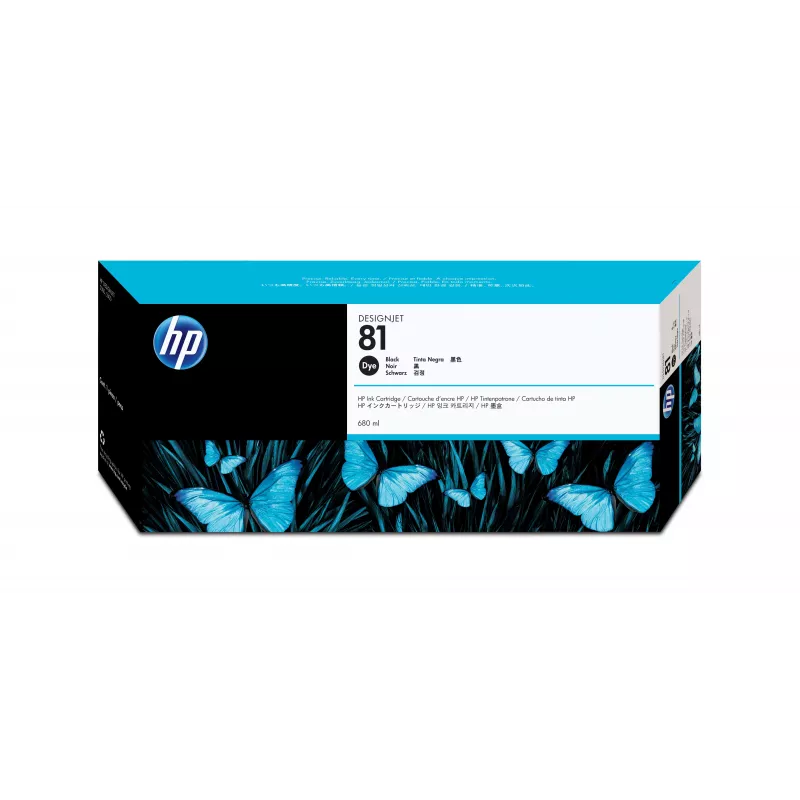HP 81 cartuccia d'inchiostro originale 680 ml nero alta capacità per DesignJet