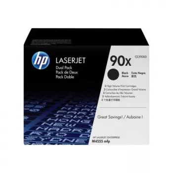 HP 90X cartuccia toner nero alta resa confezione doppia (CE390XD) - originale