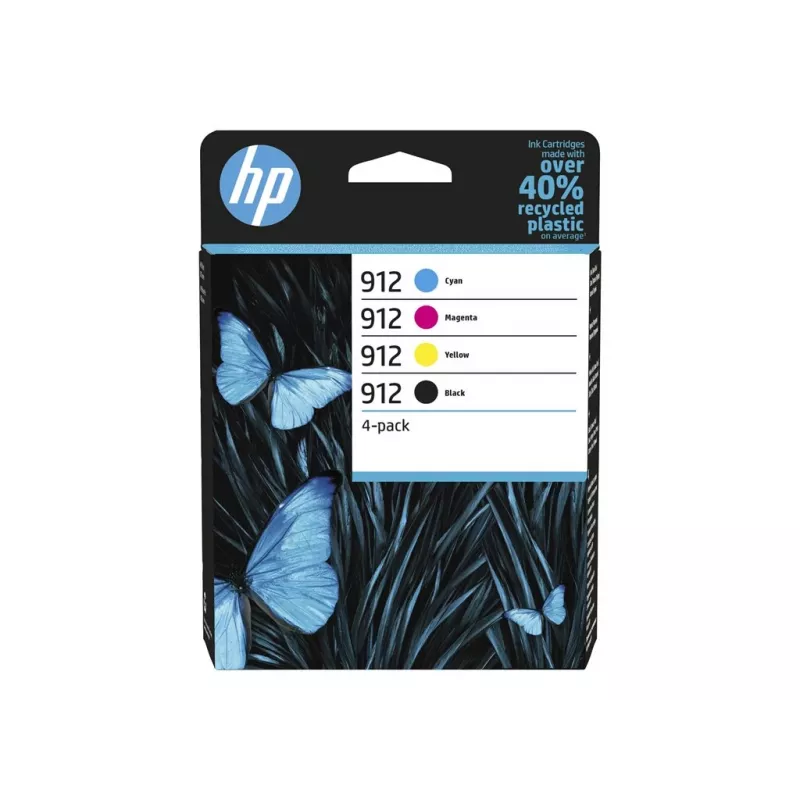 HP 912 Cartuccia d'inchiostro originale confezione da 4 (nero, ciano, magenta, giallo) - 6ZC74AE#30B