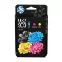 HP 932/933 combo pack - confezione da 4 - nero, giallo, ciano, magenta - originale - Officejet - cartuccia d'inchiostro - per Officejet 6100, 6600 H711a, 6700, 7110, 7610