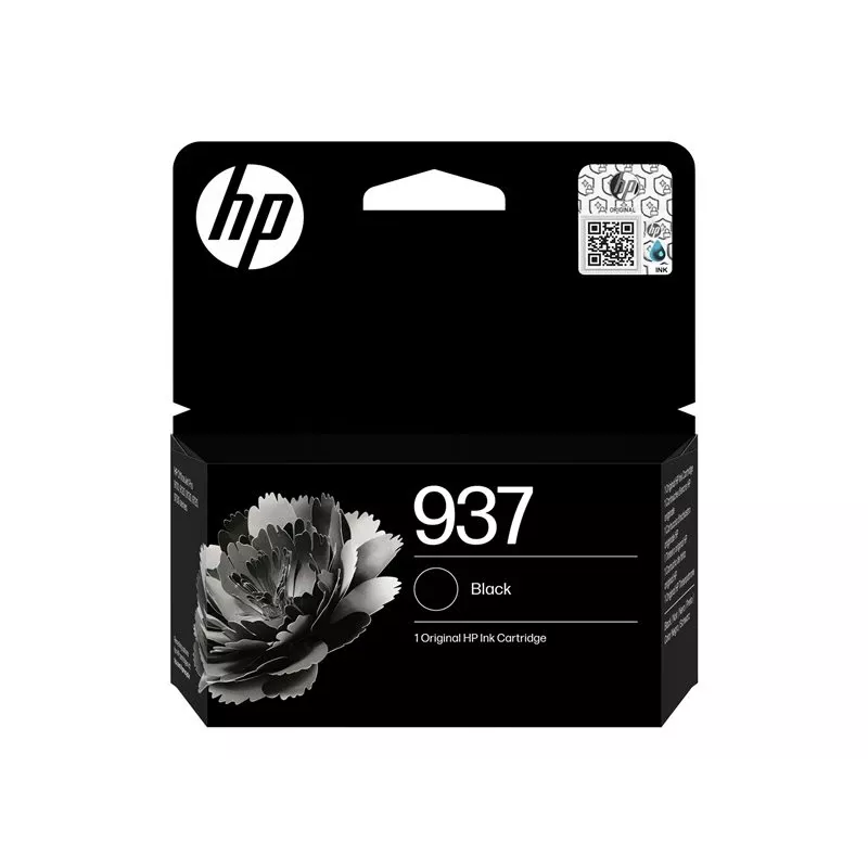 HP 937 Nero Cartuccia originale – a base di pigmento, resa standard (4S6W5NE#LS3)