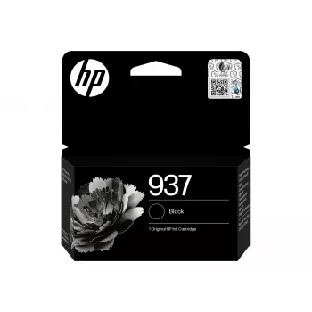 HP 937 Nero Cartuccia originale – a base di pigmento, resa standard (4S6W5NE#LS3)