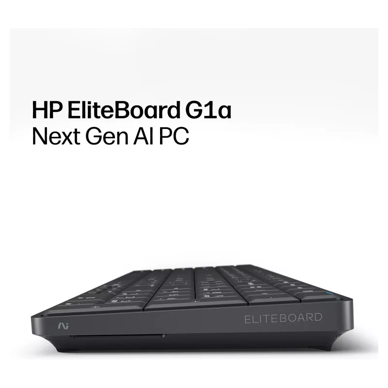 HP EliteBoard G1a Next Gen AI PC - AMD Ryzen AI 5, 16GB RAM, 512GB SSD, Windows 11 Pro, Wi-Fi 6E, nero