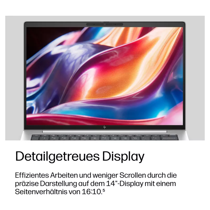 HP EliteBook 8 G2i 14 inch Intel Core Ultra 7 355 32GB RAM 1TB SSD Windows 11 Pro Notebook business (argento, tastiera tedesca)
