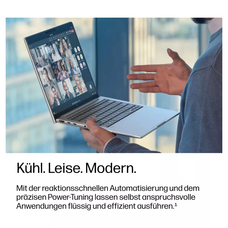 HP EliteBook 8 G2i 14 inch Intel Core Ultra 7 355 32GB RAM 1TB SSD Windows 11 Pro Notebook business (argento, tastiera tedesca)