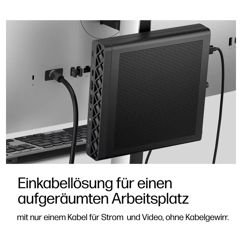 HP EliteDesk 8 Mini G2a Mini PC, AMD Ryzen AI 5 435, 16GB RAM, 512GB SSD, Windows 11 Pro, nero