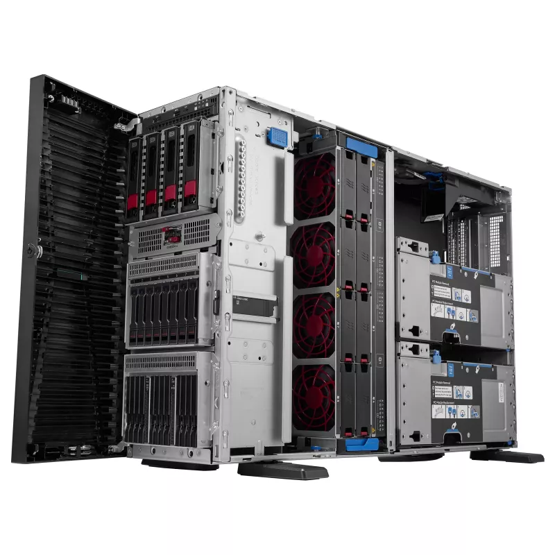 HP Enterprise HPE ProLiant ML350 Gen12 server tower, Intel Xeon 6505P 2,2GHz 12-Core, 64GB RAM, 8 SFF hot plug, MR408i-o, 2x1000W