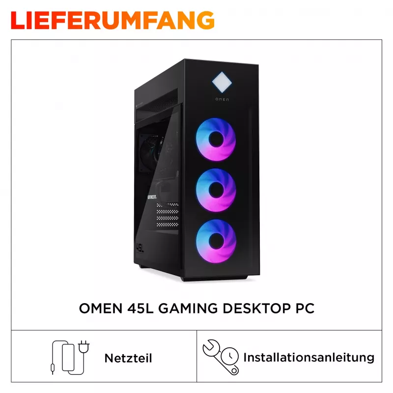 HP OMEN GT22-3795ng PC desktop, Intel Core Ultra 9 285K, 64GB DDR5, 2TB SSD, NVIDIA RTX 5080, Windows 11 Home