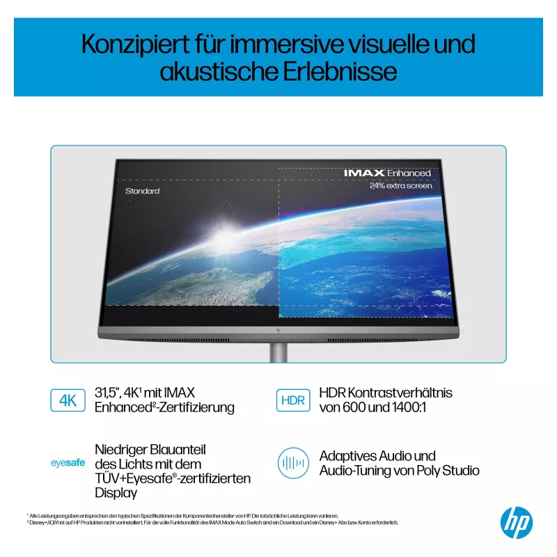 HP OmniStudio X All-in-One 32-c0077ng, argento, Windows 11 Home