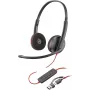 Cuffia con filo HP Poly Blackwire 3220 stereo USB-C + adattatore USB-C/A, nera