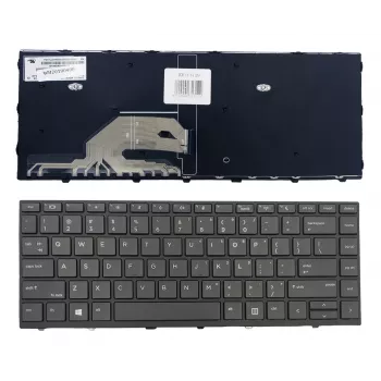 Gruppo tastiera per notebook HP ProBook 430 G5 / 440 G5 con telaio, inglese US, retroilluminata, nero