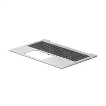HP ProBook 450/455 G8/G9 gruppo coperchio superiore con tastiera belga, retroilluminata, poggiapolsi argento, grafica dedicata
