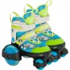 HUDORA My First Quad LED Pattini a rotelle misura 30-33 verde/blu